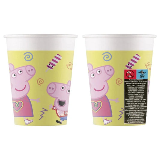 Kubeczki papierowe Świnka Peppa Pig, 200ml, 8 szt. WM