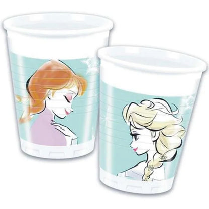 Kubeczki Plastikowe "Frozen - Kraina Lodu" – Magiczny Napój w Krainie Lodu! 200 ml, 8 szt