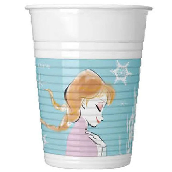 Kubeczki Plastikowe "Frozen - Kraina Lodu" – Magiczny Napój w Krainie Lodu! 200 ml, 8 szt