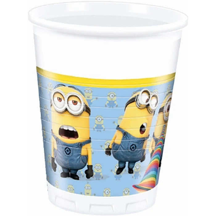 Kubeczki plastikowe MINIONKI, 200 ml, 8 szt.