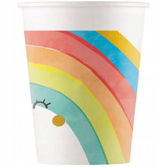 Kubeczki plastikowe Tęczowa impreza 200ml 8 szt. - Disposable Cups