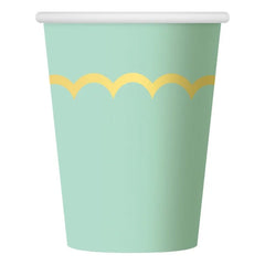 Kubki papierowe miętowe – 266 ml, 6 szt.