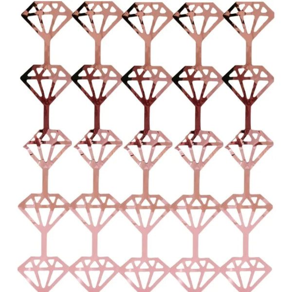 Kurtyna dekoracyjna Diamenty Rose Gold, 200 x 100 cm