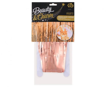 Kurtyna dekoracyjna różowe złoto 90 × 240 cm – Beauty&Charm - Party Decorations