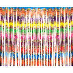 Kurtyna Dekoracyjna z Nadrukiem Kolorowych Fal – 100 x 200 cm