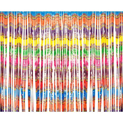Kurtyna Dekoracyjna z Nadrukiem Kolorowych Fal – 100 x 200 cm