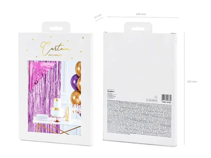 Kurtyna Party – purpurowa 90 × 250 cm - Party Decorations