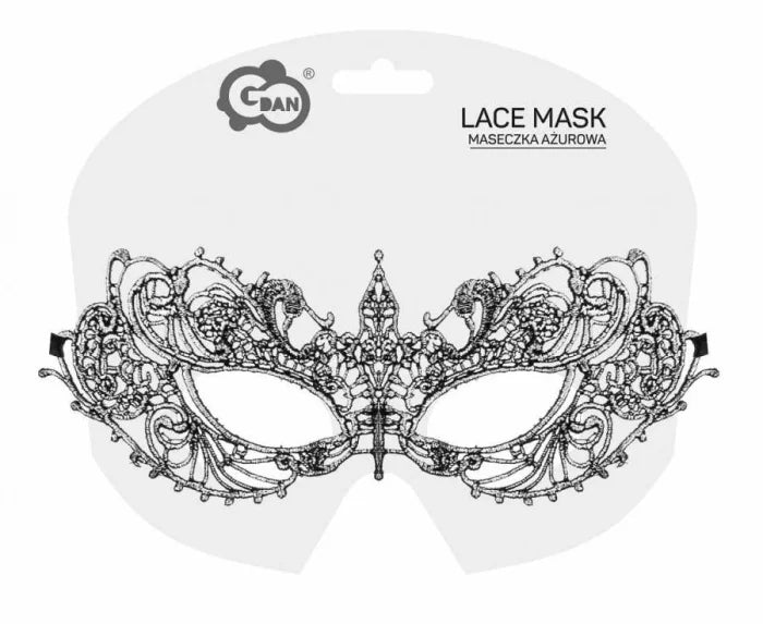 Maseczka ażurowa Srebrna Magia – 20,5 × 7,5 cm - Costume Masks