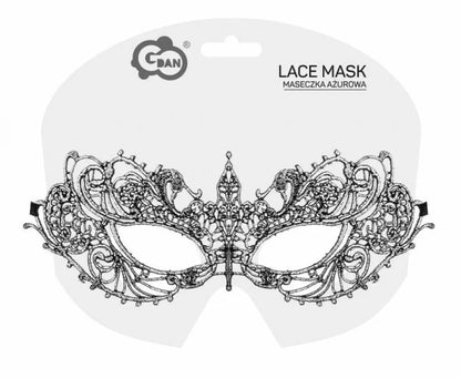 Maseczka ażurowa Srebrna Magia – 20,5 × 7,5 cm - Costume Masks
