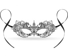 Maseczka ażurowa Srebrna Magia – 20,5 × 7,5 cm - Costume Masks