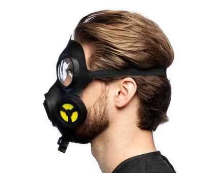 Maska gazowa plastikowa – czarna – uniwersalna - Costume Masks