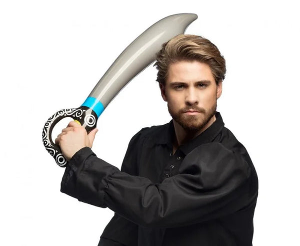 Miecz piracki pompowany 70 cm – czarno-szary - Costume Accessories