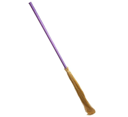Miotła Czarownicy – Brokatowa Fioletowa 100 cm