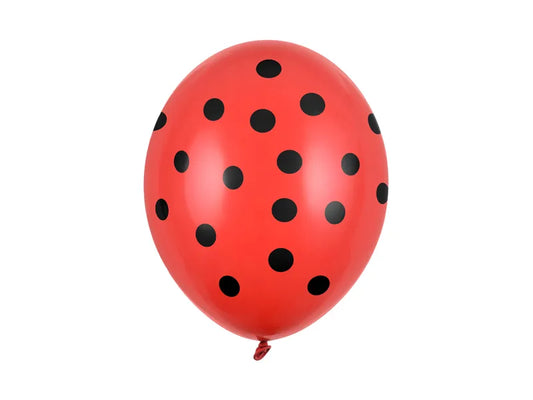 Balony 30cm, Kropki, Pastel Poppy Red