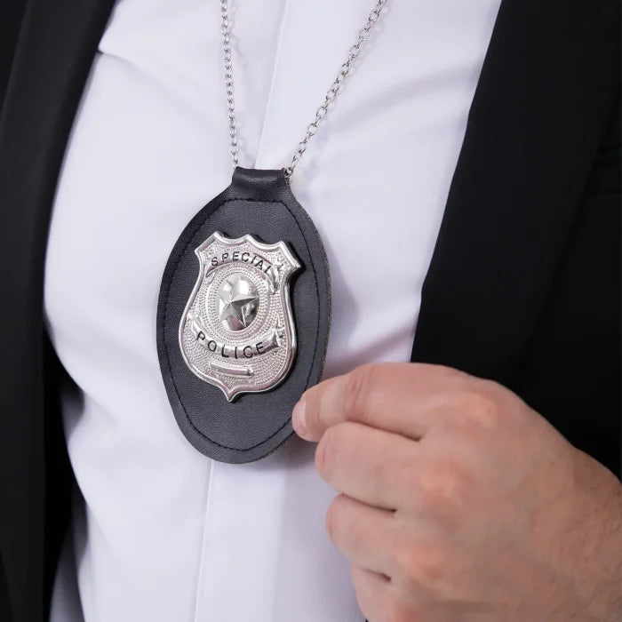 Naszyjnik – odznaka policyjna długość 43 cm - Costume Accessories