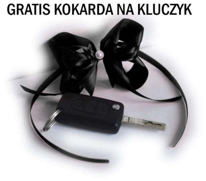 Kokarda Gigant XXL na samochód – Czarna