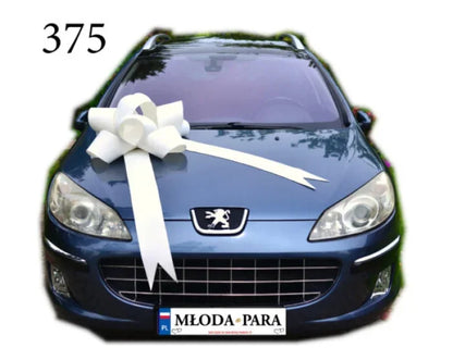 Kokarda Gigant XXL na samochód – Biała