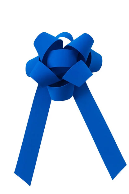 Ogromna kokarda XXL na samochód drzwi szyby - 60 cm średnicy zestaw - Blue - Wedding Party Supplies