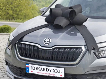 Ogromna kokarda XXL na samochód drzwi szyby - 60 cm średnicy zestaw - Wedding Party Supplies