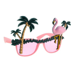 Okulary Hawajskie, Palmy i Flaming