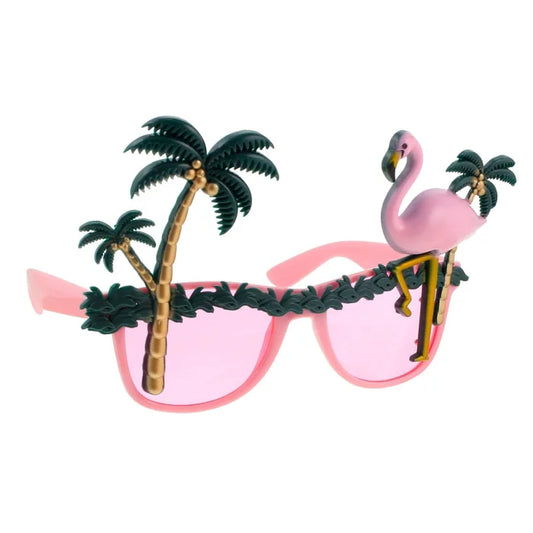 Okulary Hawajskie, Palmy i Flaming