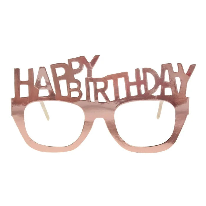 Okulary papierowe HAPPY BIRTHDAY - 4 szt.