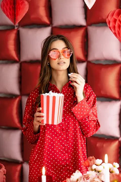 Okulary Serduszka – czerwone - Costume Accessories