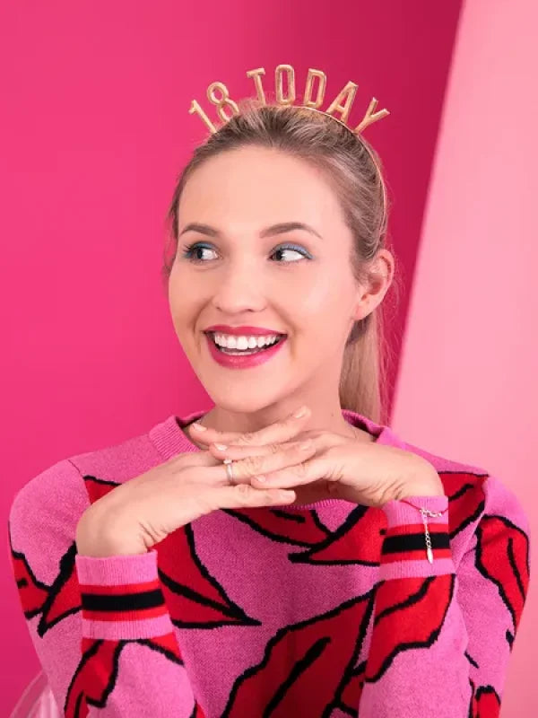 Opaska „18 Today” złota - Costume Accessories