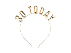 Opaska „30 Today” złota - Costume Accessories