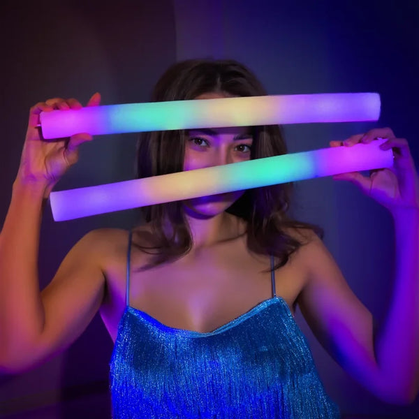 Pałka piankowa LED – 48 cm 3 tryby migania - Costume Accessories