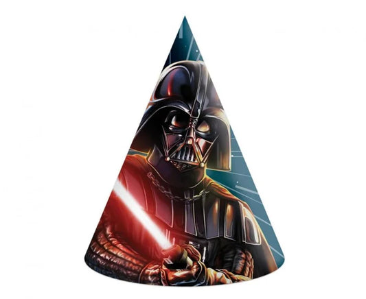 Papierowe Czapeczki Star Wars – Z Motywem Bohaterów | 6 Sztuk