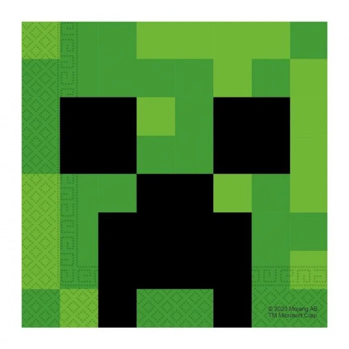 Papierowe Serwetki Minecraft 33x33 cm – Must-Have na Twoją Imprezę!