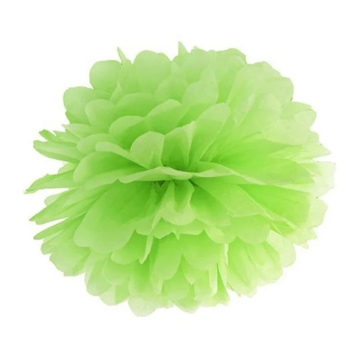 PAPIEROWY POMPON JASNO ZIELONYM 25CM