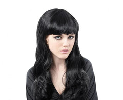 Peruka Glamour czarna Gotka – długie włosy uniwersalny rozmiar - Costume Wigs