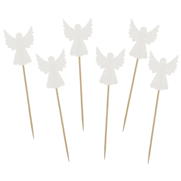 Pikery Aniołki, białe, 12 szt.