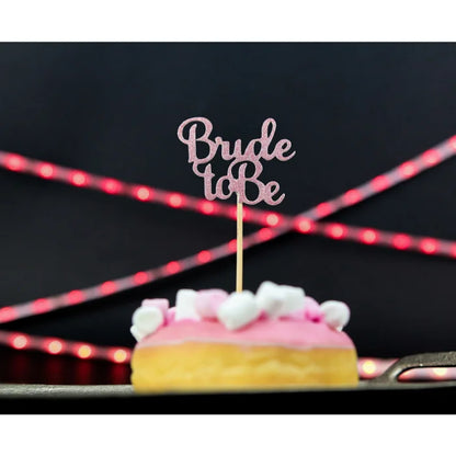 PIKERY do babeczek na panieński "Bride to be" - 12 szt.