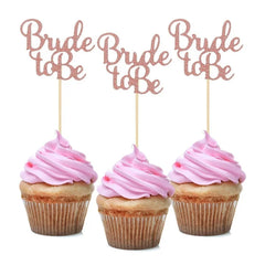 PIKERY do babeczek na panieński "Bride to be" - 12 szt.