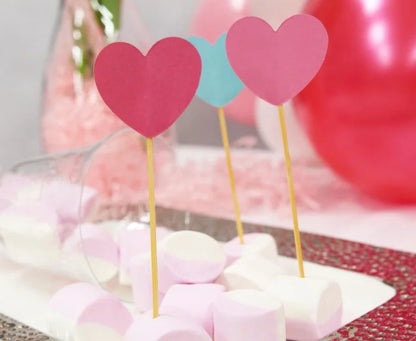 Pikery Love is in the Air – Serduszka 3D | 6 szt. - Cake Toppers
