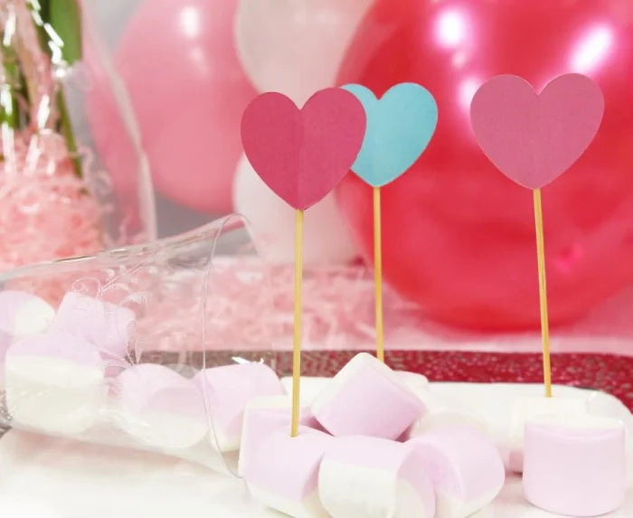 Pikery Love is in the Air – Serduszka 3D | 6 szt. - Cake Toppers