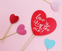 Pikery Love is in the Air – Serduszka 3D | 6 szt. - Cake Toppers