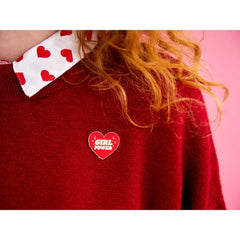 Przypinka Serce, złota, 3 x 3 cm