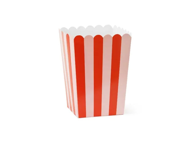 Pudełka na popcorn 11x11x15.5 cm – mix kolorów idealne na imprezy 🍿🎉