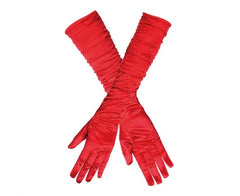 Rękawiczki do łokcia „Hollywood” – czerwone
