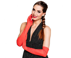 Rękawiczki za łokieć „Opera Los Angeles” – czerwone