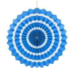 Rozeta dekoracyjna ’Biały pasek’ niebieska śr. 40 cm