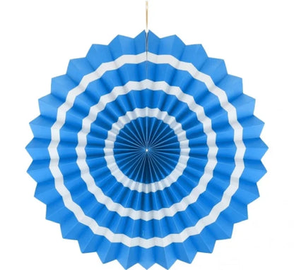 Rozeta dekoracyjna ’Biały pasek’ niebieska śr. 40 cm