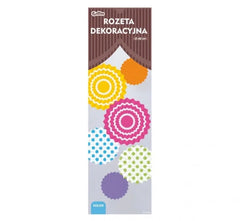 Rozeta dekoracyjna ’Biały pasek’ niebieska śr. 40 cm