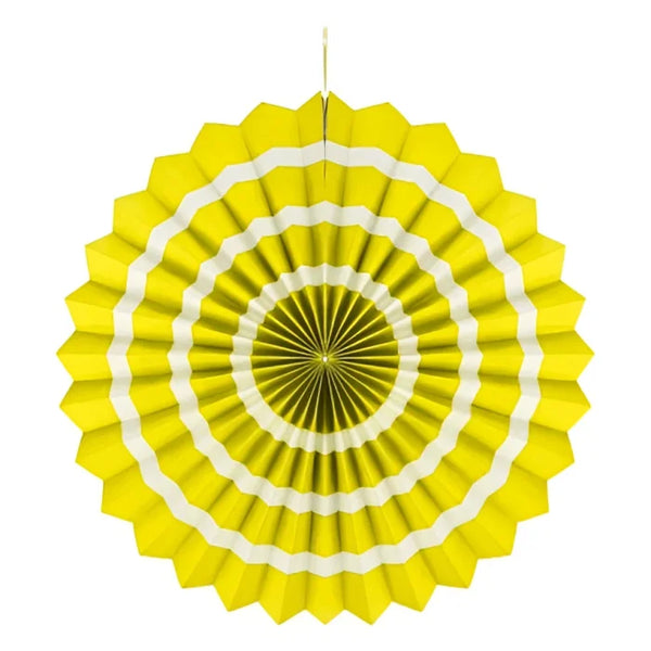 Rozeta dekoracyjna ’Biały pasek’ żółta śr. 40 cm