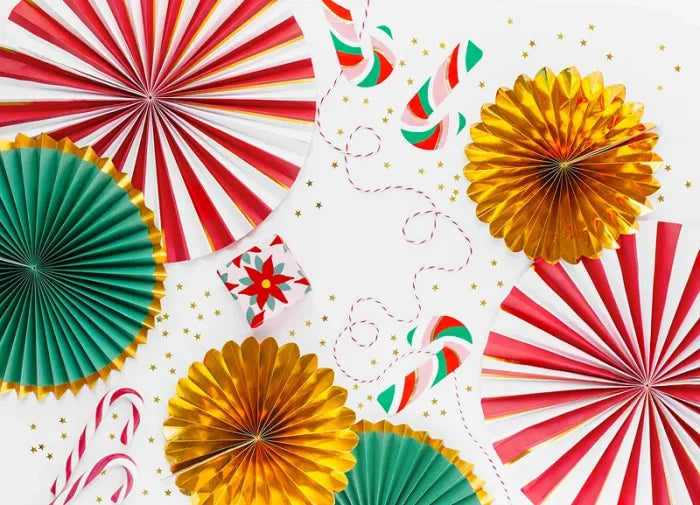 Rozety dekoracyjne – mix kolorów 26–43 cm (1 op. / 3 szt.) - Party Decorations