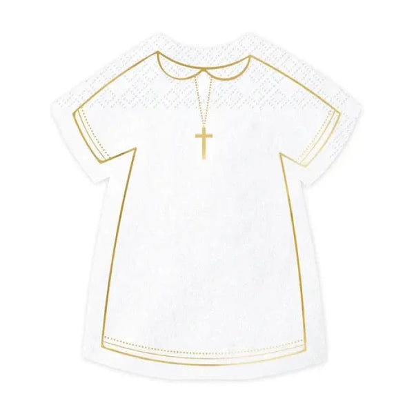 Serwetki Alba Komunijna, białe ze złotym nadrukiem, 14x16 cm, 20 szt.